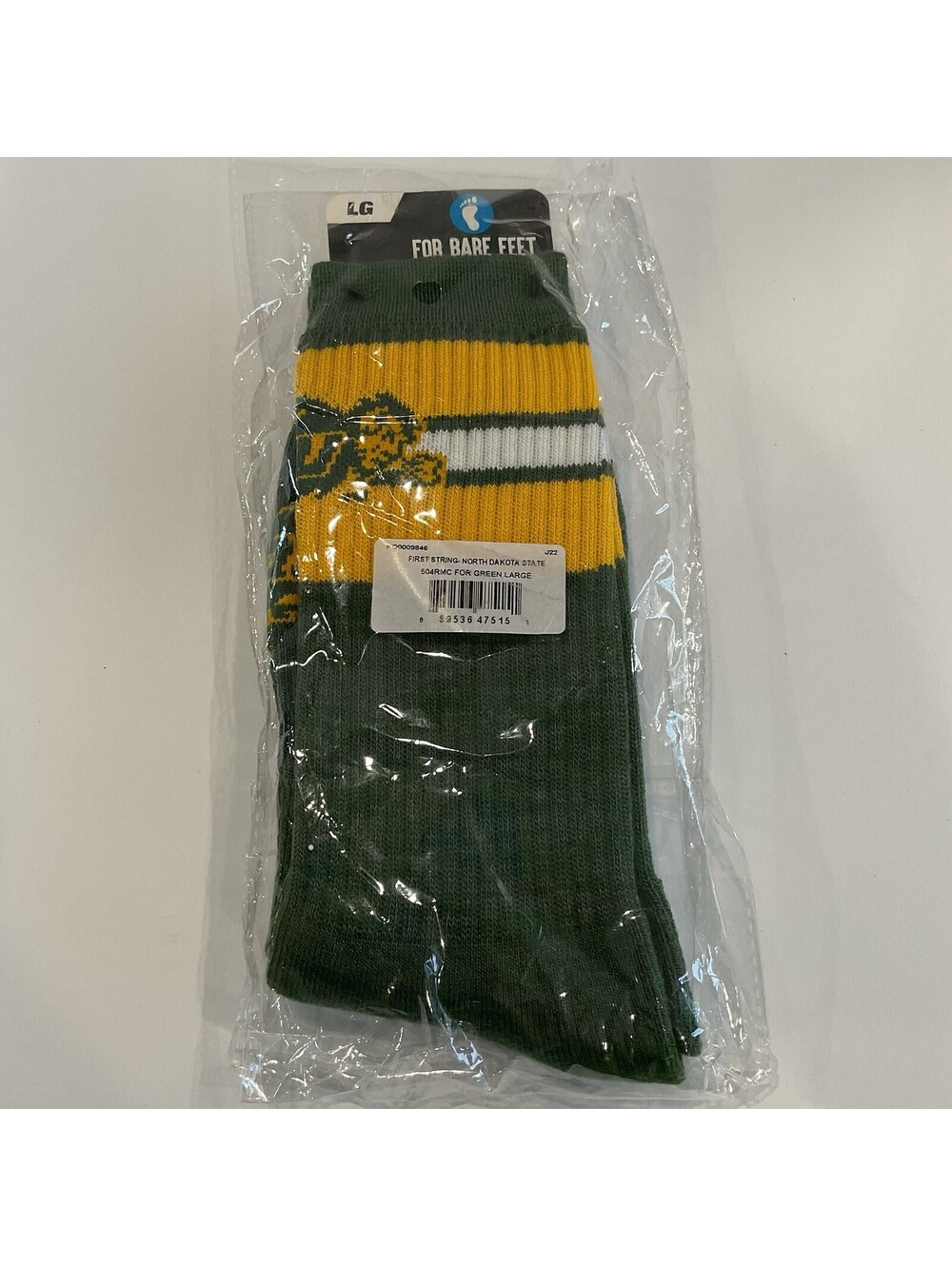 Colorado State Rams For Bare Feet LG Men's Size 10-13 Crew Socks